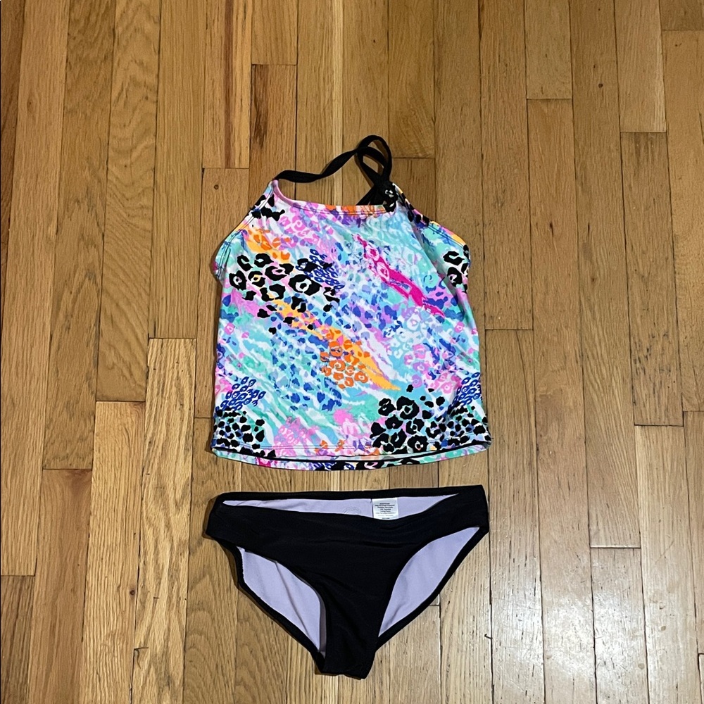 Colorful Kids Tankini Swim Set